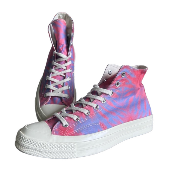 CONVERSE Chuck 70 High Coral Twilight Tie Dye Men's Shoe Size